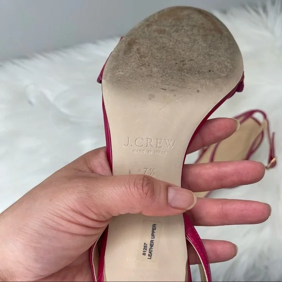 J. Crew Inez Patent Midheel Sandals 7.5 - Picture 9 of 14